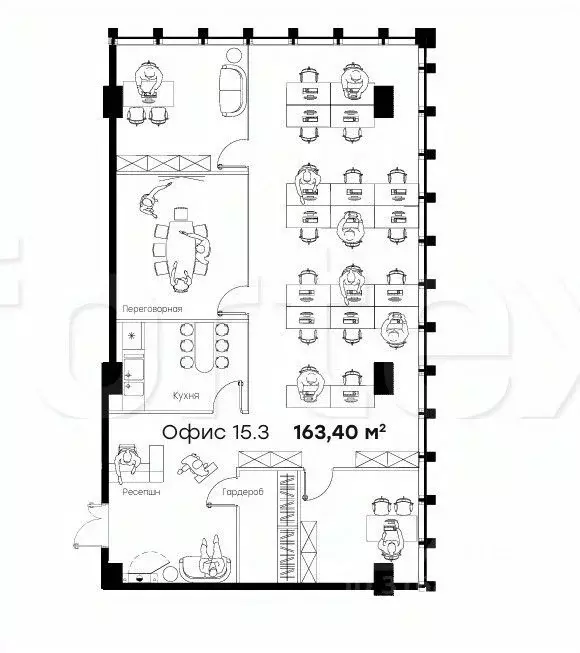 Офис в Москва ул. Обручева, 23 (163 м) - Фото 1