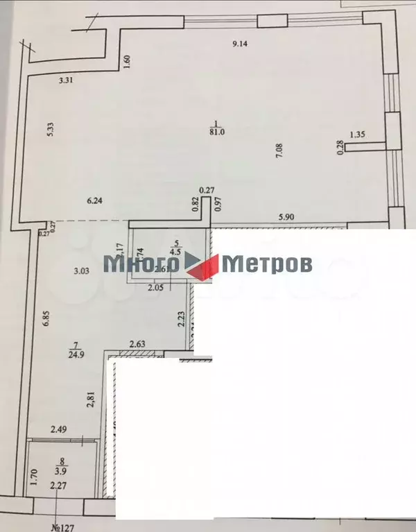 Аренда помещения с отличным ремонтом площадью от 114 м - Фото 0