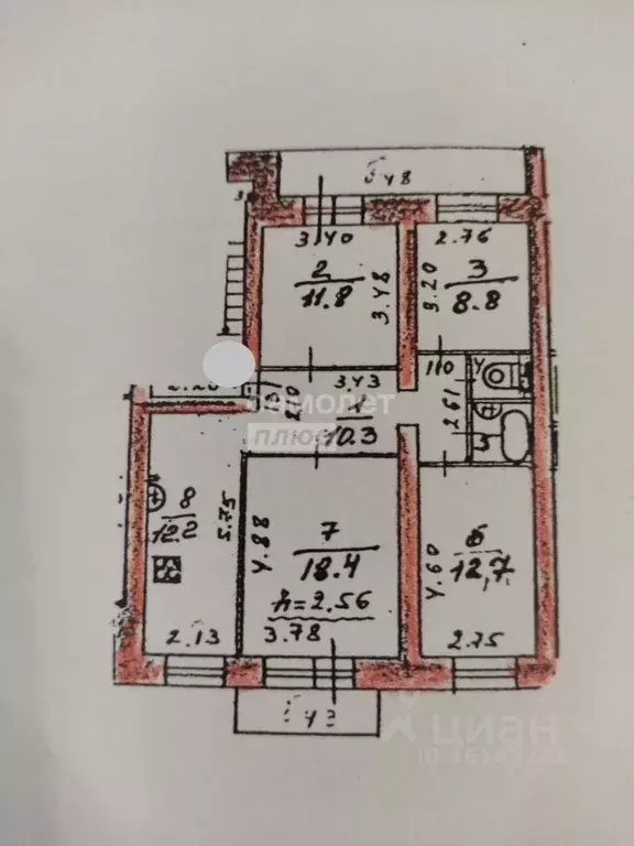 4-к кв. Марий Эл, Йошкар-Ола ул. Волкова, 65 (82.7 м) - Фото 2