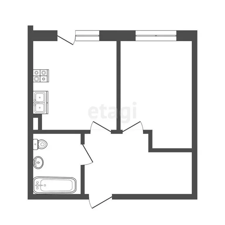 Квартира-студия: Ульяновск, улица Розы Люксембург, 3 (22.2 м) - Фото 1