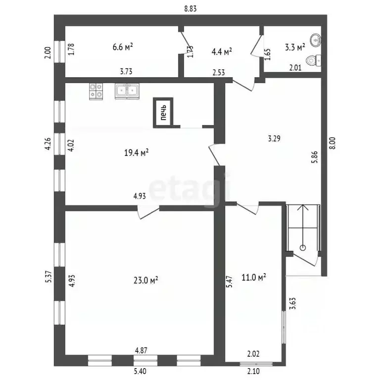 Дом в Владимирская область, Муром с. Булатниково, ул. Садовая, 10 (42 ... - Фото 2