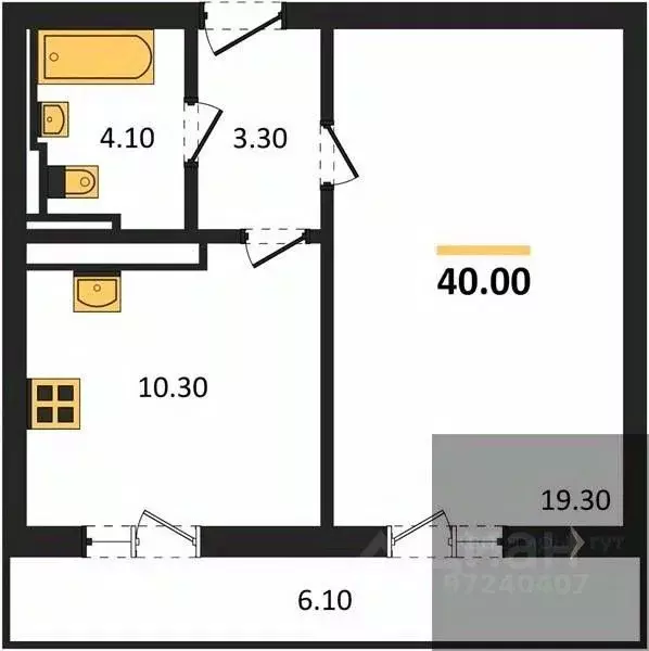 1-к кв. Воронежская область, Воронеж ул. Загоровского, 5/3 (40.0 м) - Фото 0