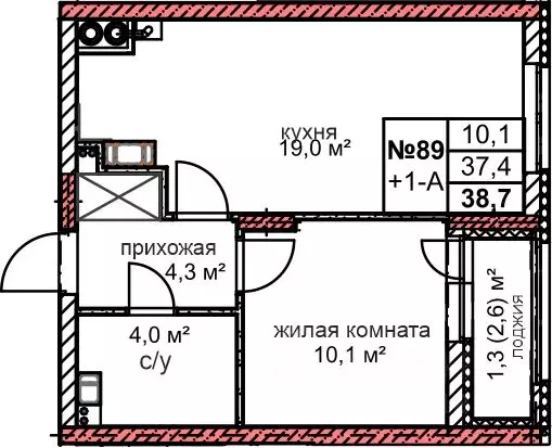 1-к кв. Нижегородская область, Дзержинск Комсомольский мкр,  (38.7 м) - Фото 0