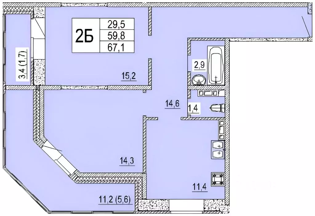 2-к кв. Московская область, Богородский городской округ, с. Ямкино ул. ... - Фото 2