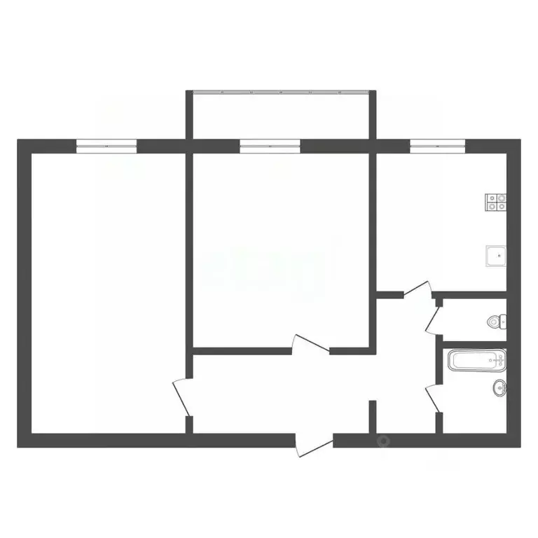 2-к кв. Тульская область, Тула ш. Калужское, 7 (48.8 м) - Фото 2