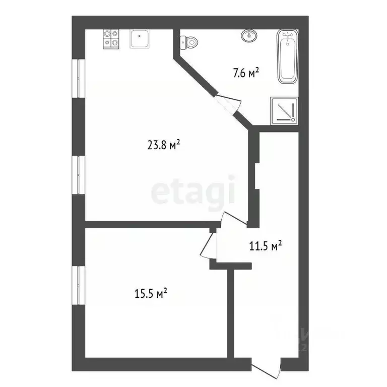 1-к кв. Воронежская область, Воронеж ул. Фридриха Энгельса, 39 (59.7 ... - Фото 1
