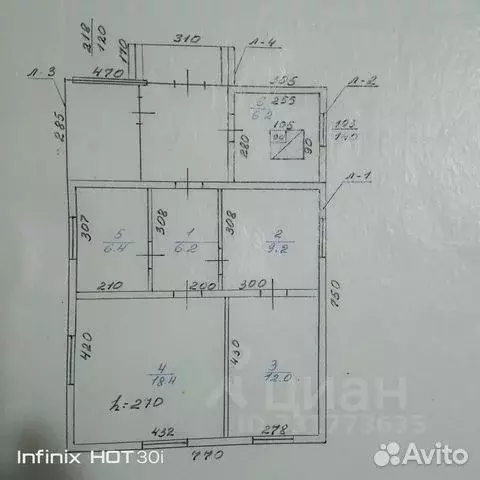 Дом в Томская область, Колпашево ул. Барышева, 35 (58 м) - Фото 1