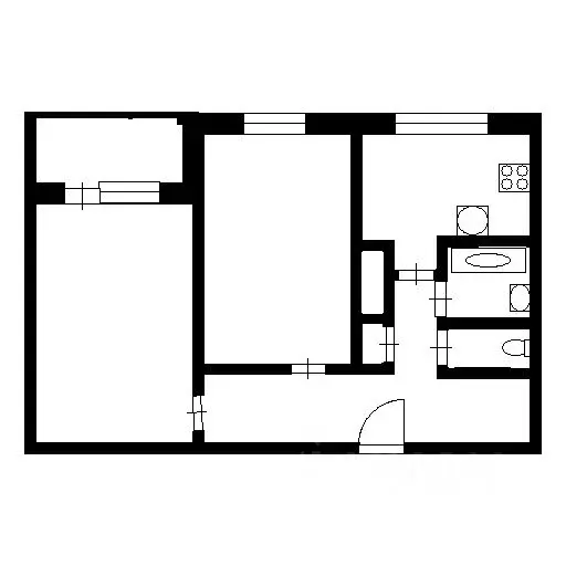 2-к кв. Санкт-Петербург аллея Поликарпова, 3к1 (48.0 м) - Фото 1