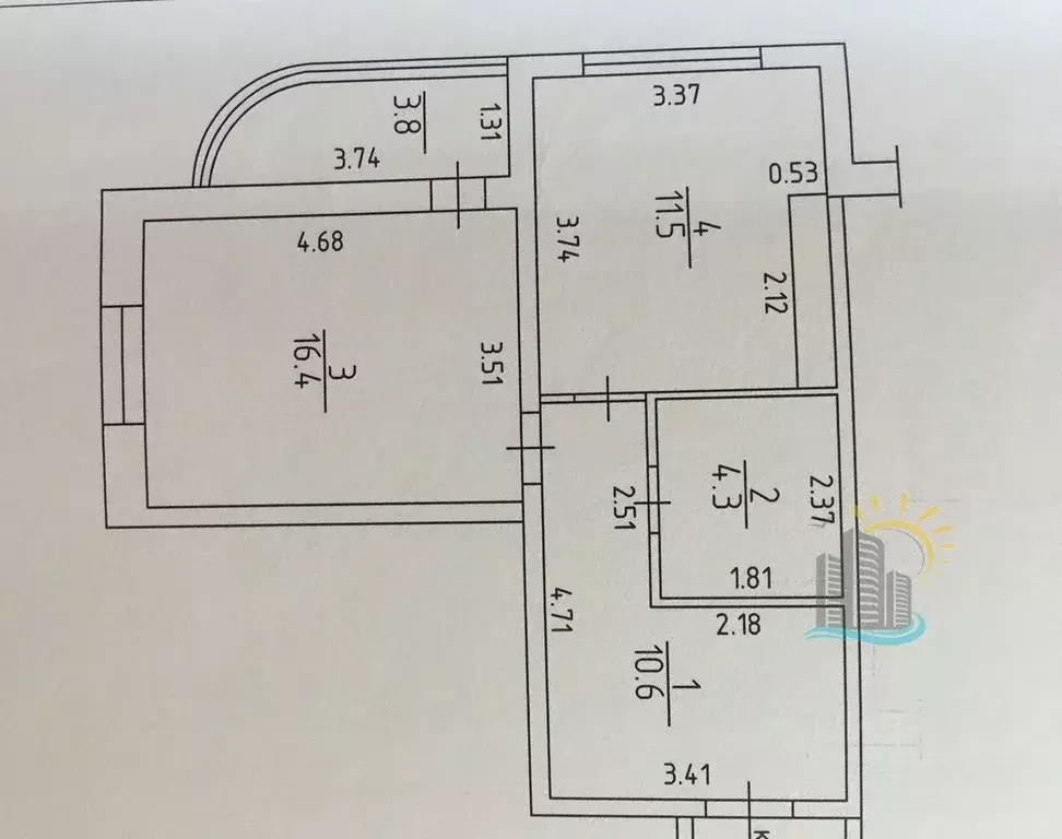 1-к кв. Краснодарский край, Анапа ул. Крылова, 17к6 (46.6 м) - Фото 1