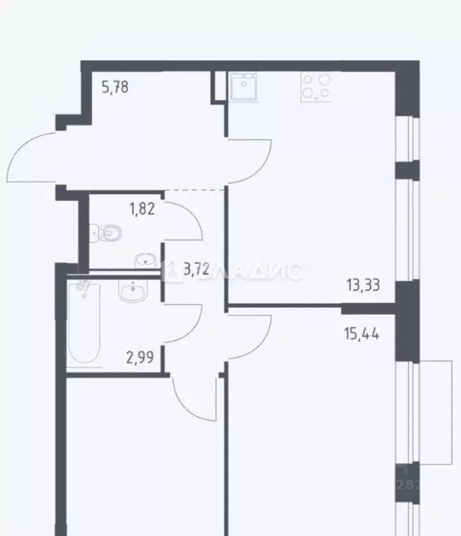 2-к кв. Москва Молжаниново жилой комплекс, к4 (53.86 м) - Фото 1