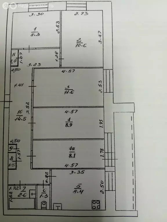 3к в 4-комнатной квартире (40 м) - Фото 1