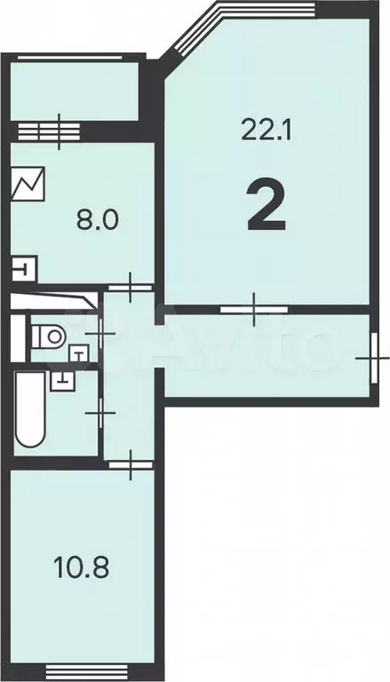 Аукцион: 2-к. квартира, 54,8 м, 2/19 эт. - Фото 0