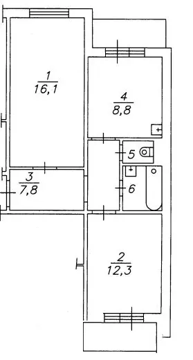 Продаётся 2-к квартира, 50 м - Фото 1