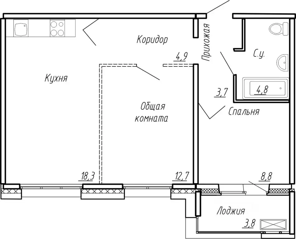 2-к кв. Ленинградская область, Тельмана Тосненский район, Сибирь жилой ... - Фото 0
