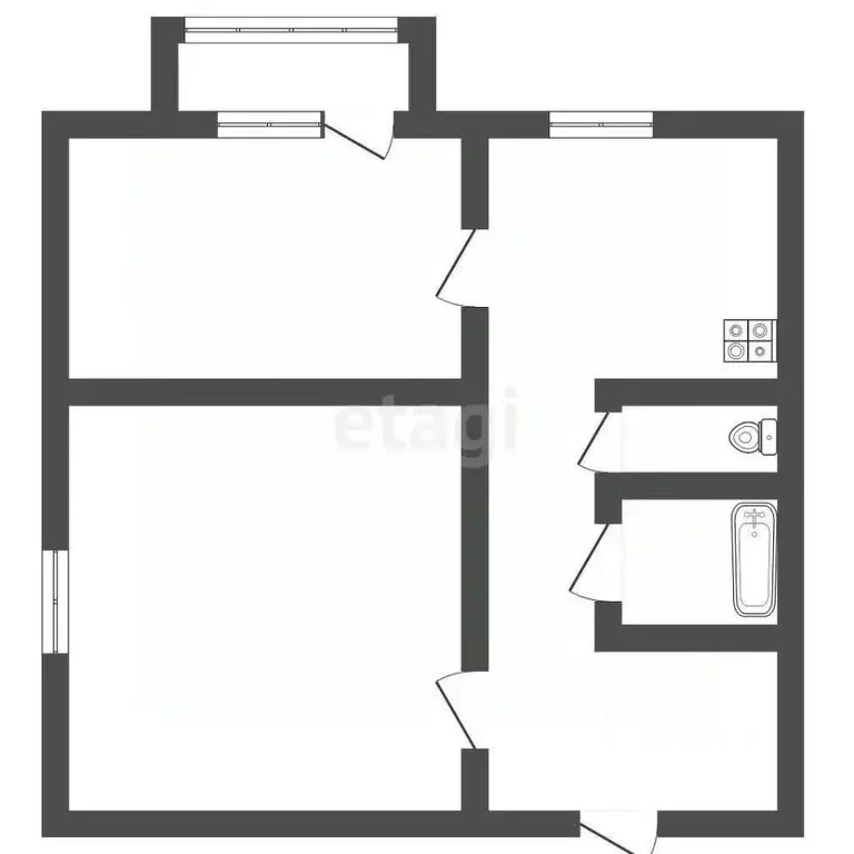 2-к кв. Владимирская область, Ковровский район, пос. Мелехово Школьный ... - Фото 2