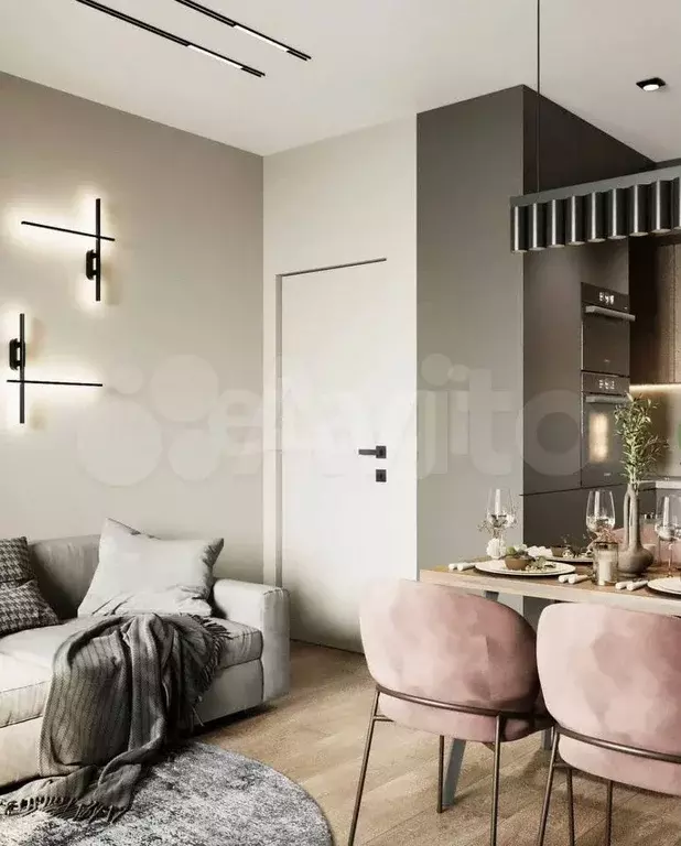1-к. квартира, 43,7 м, 4/4 эт. - Фото 1