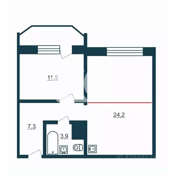 2-к кв. Новосибирская область, Новосибирск Горский мкр, 63/1 (47.1 м) - Фото 2