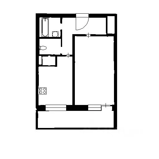 1-к кв. Санкт-Петербург ул. Русановская, 17к3 (45.6 м) - Фото 2