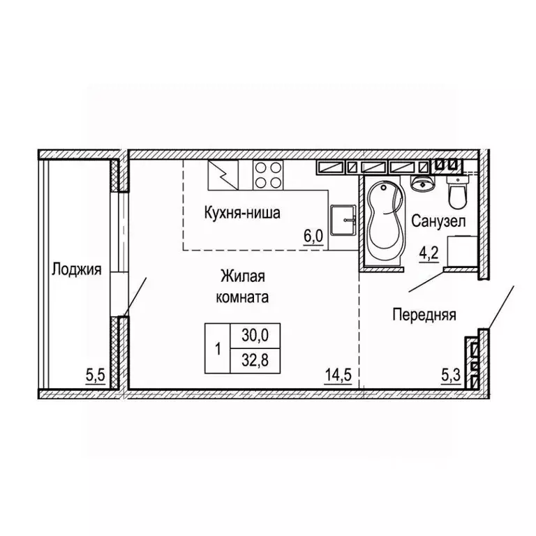 1-к кв. Приморский край, Владивосток На Черняховского жилой квартал,  ... - Фото 1
