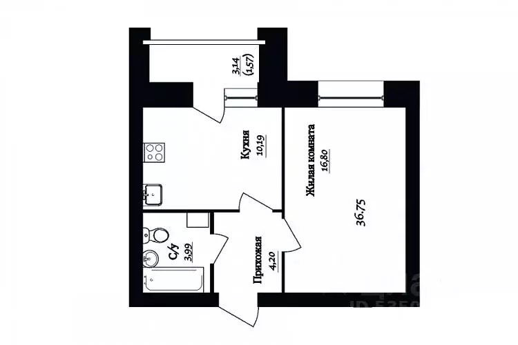 1-к кв. Вологодская область, Череповец 107-й мкр, ГринВилль жилой ... - Фото 1