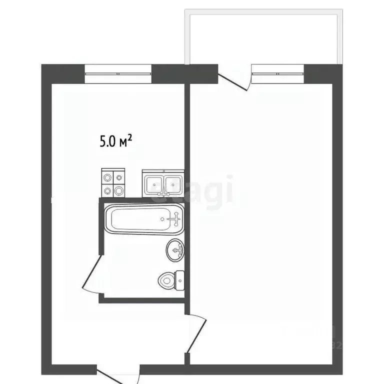 1-к кв. Камчатский край, Вилючинск ул. Победы, 27 (30.7 м) - Фото 2