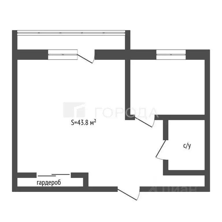 2-к кв. Алтайский край, Барнаул Интернациональная ул., 16 (43.8 м) - Фото 1