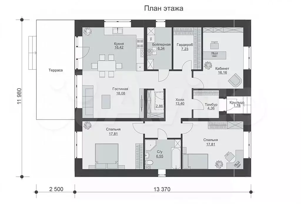 Дом 129 м на участке 7,3 сот. - Фото 1