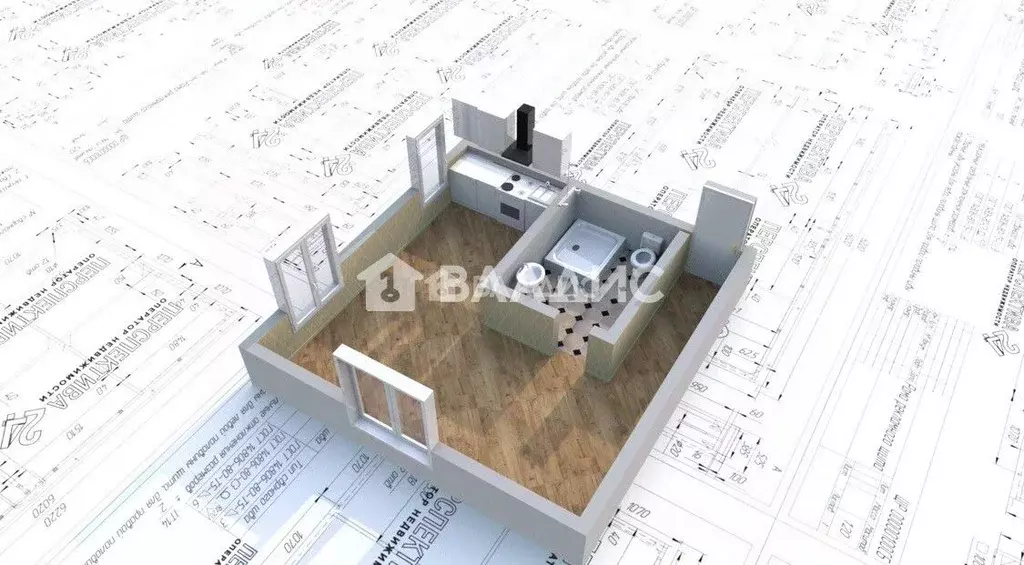 1-к кв. Иркутская область, Ангарск 32-й мкр,  (37.2 м) - Фото 1