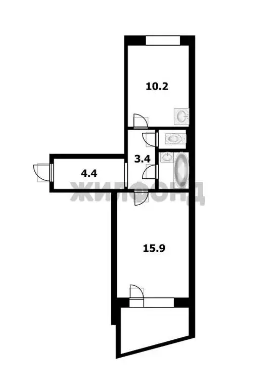 1-комнатная квартира: Новосибирск, улица Связистов, 15 (37.6 м) - Фото 0