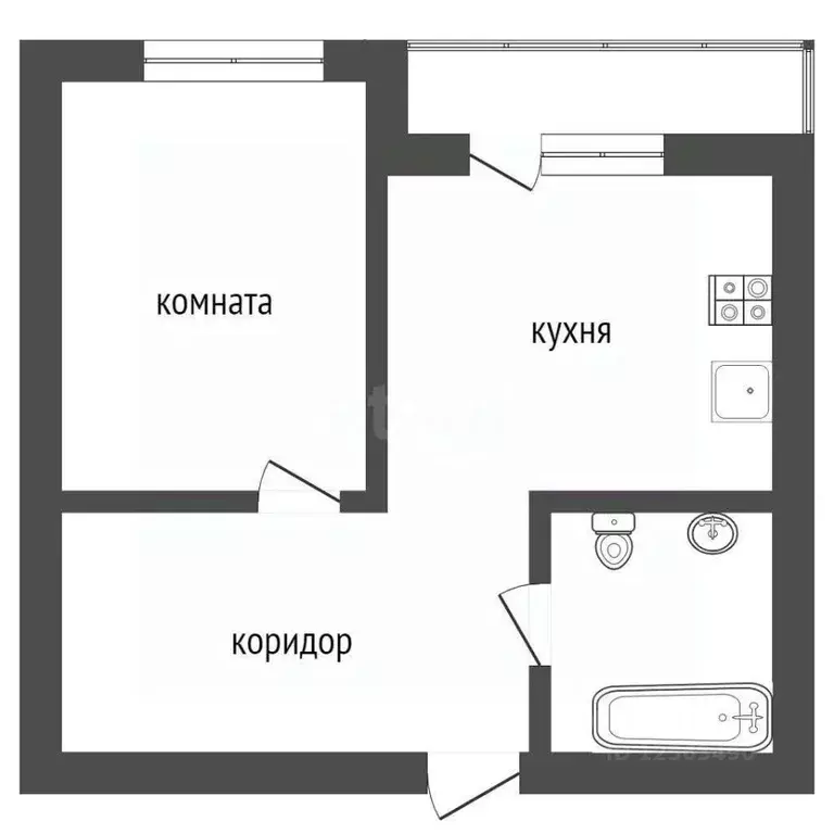 1-к кв. Воронежская область, Воронеж ул. 45-й Стрелковой Дивизии, 226А ... - Фото 0