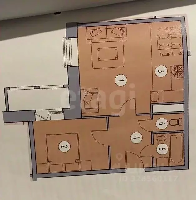2-к кв. Московская область, Химки ул. Германа Титова, 4 (43.0 м) - Фото 2