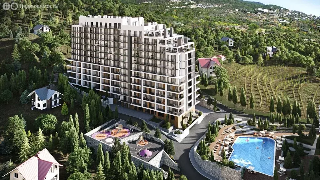 Квартира-студия: Алушта, улица Сергеева-Ценского, 4В (44.7 м) - Фото 1