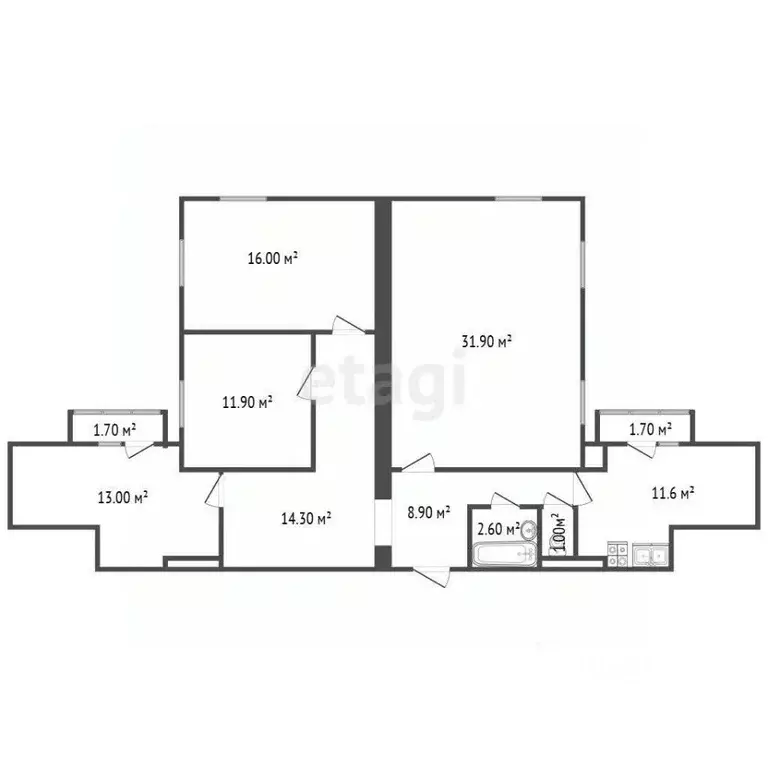 4-к кв. Санкт-Петербург ул. Коллонтай, 14К2 (111.2 м) - Фото 2