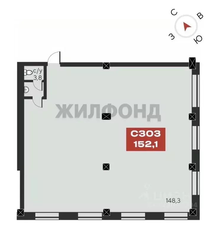 Офис в Новосибирская область, Новосибирск ул. Маковского, 6 (152 м) - Фото 1