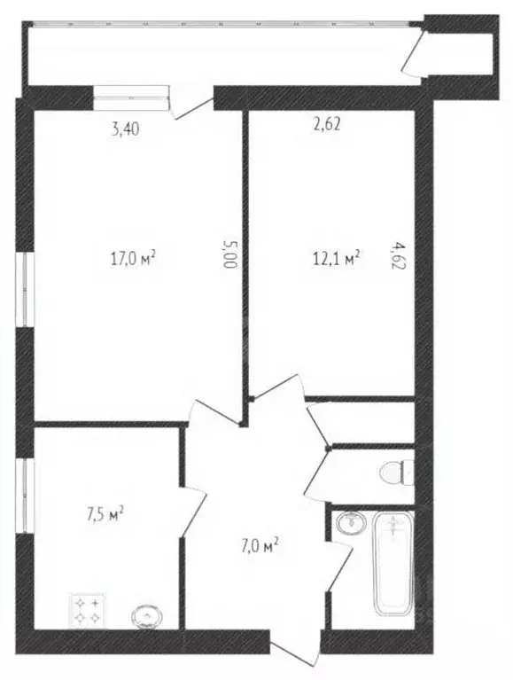 2-к кв. Ярославская область, Ярославль ул. Ухтомского, 9 (49.0 м) - Фото 1