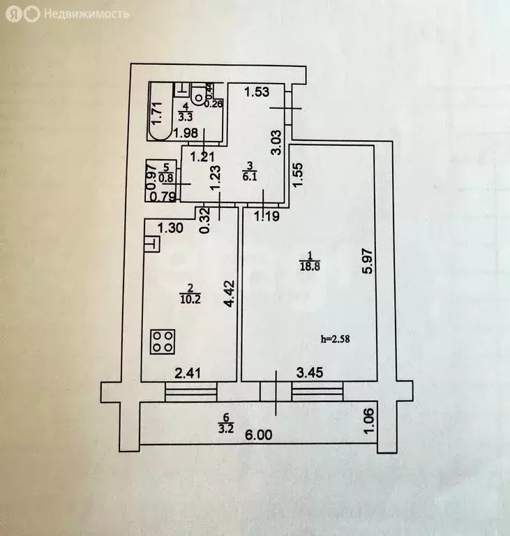 1-комнатная квартира: Казань, улица Фатыха Амирхана, 21 (39.2 м) - Фото 0