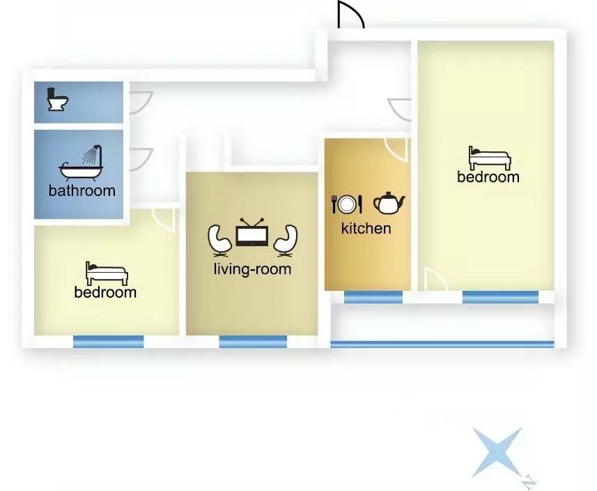 3-к кв. Москва Большой Афанасьевский пер., 11-13 (70.0 м) - Фото 2