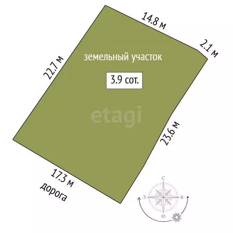 Участок в Тюмень, территория СОСН Малинка, Центральная улица (3.88 м) - Фото 1