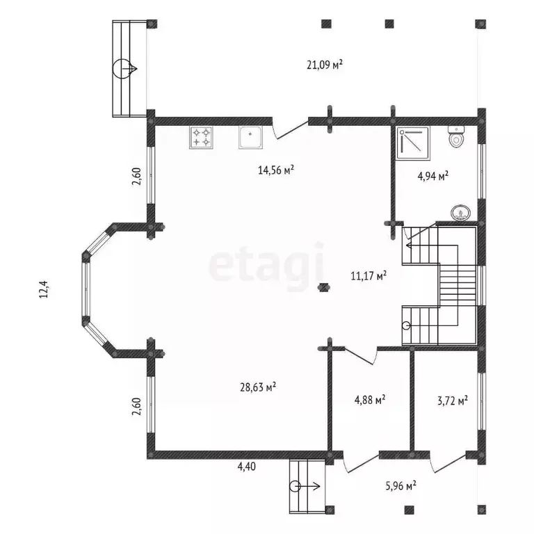 Дом в Башкортостан, Уфа городской округ, с. Нагаево пер. 1-й ... - Фото 2