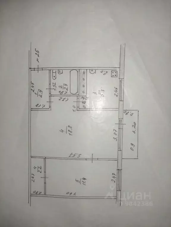 2-к кв. Татарстан, Казань Краснококшайская ул., 174 (44.4 м) - Фото 2