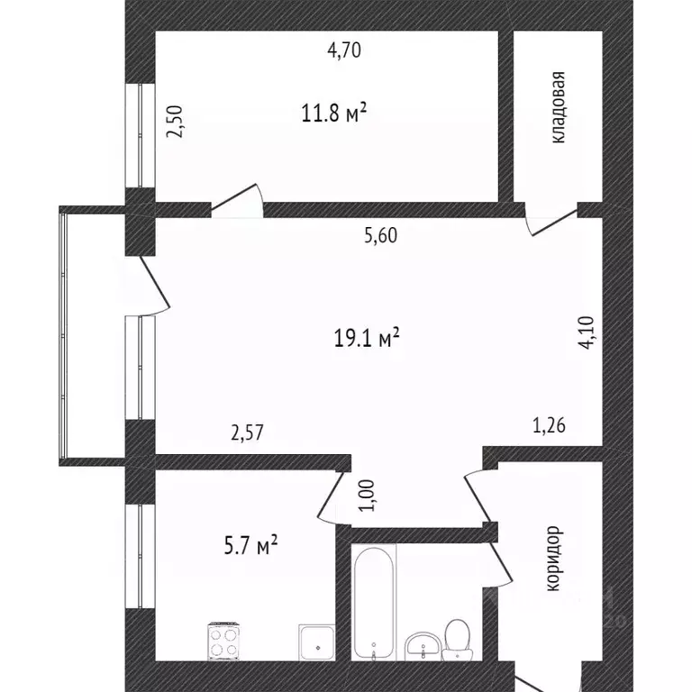 2-к кв. Ярославская область, Ярославль ул. Чкалова, 29а (42.2 м) - Фото 2