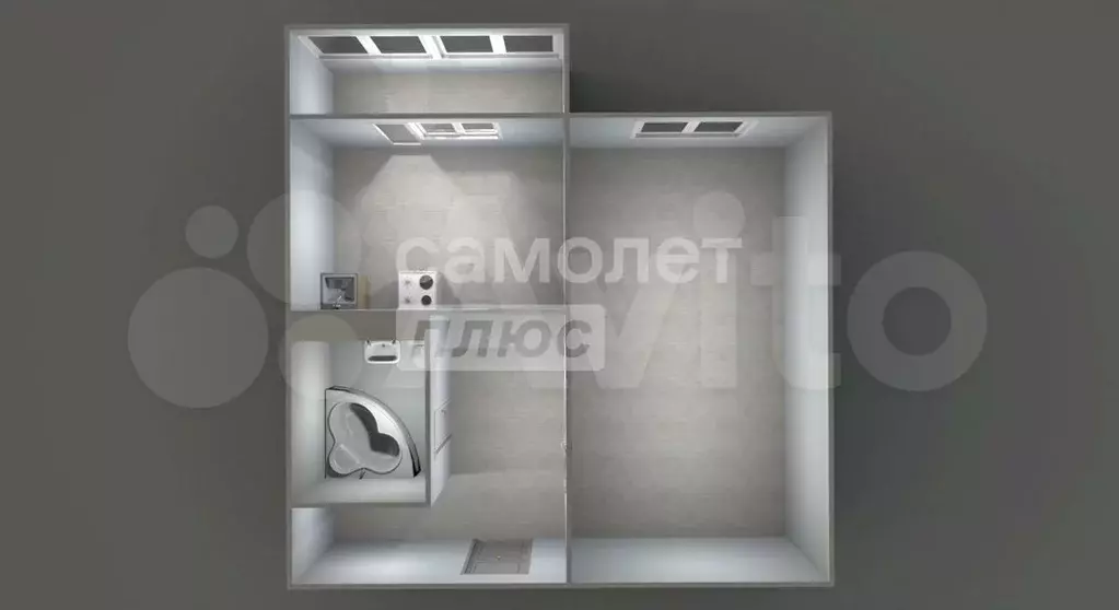 1-к. квартира, 40,4 м, 2/9 эт. - Фото 0