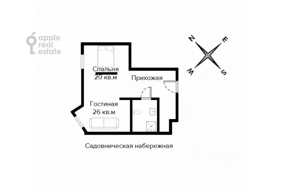 2-к кв. Москва Садовническая наб., 7 (62.0 м) - Фото 2