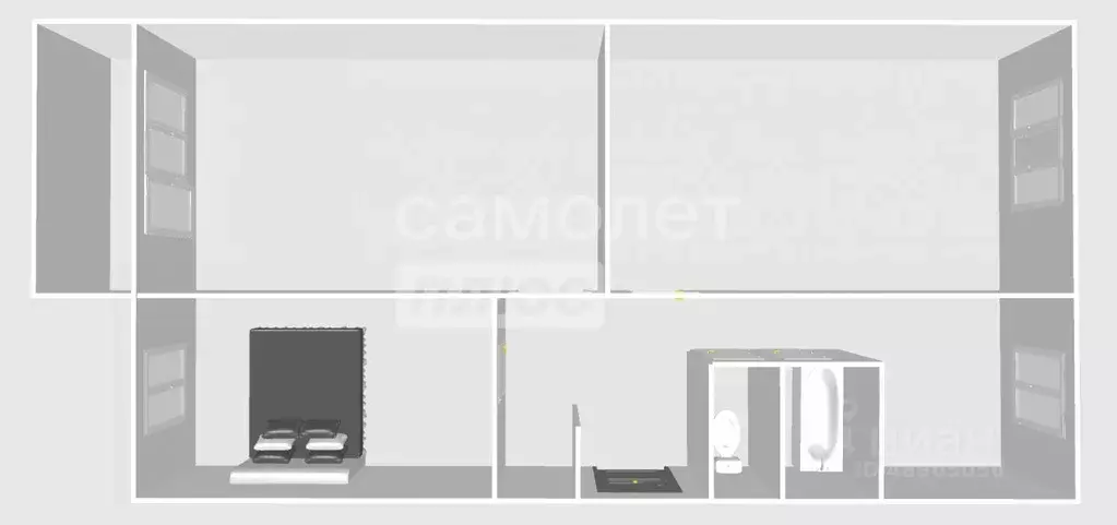 3-к кв. Приморский край, Владивосток ул. Вилкова, 15А (61.3 м) - Фото 2