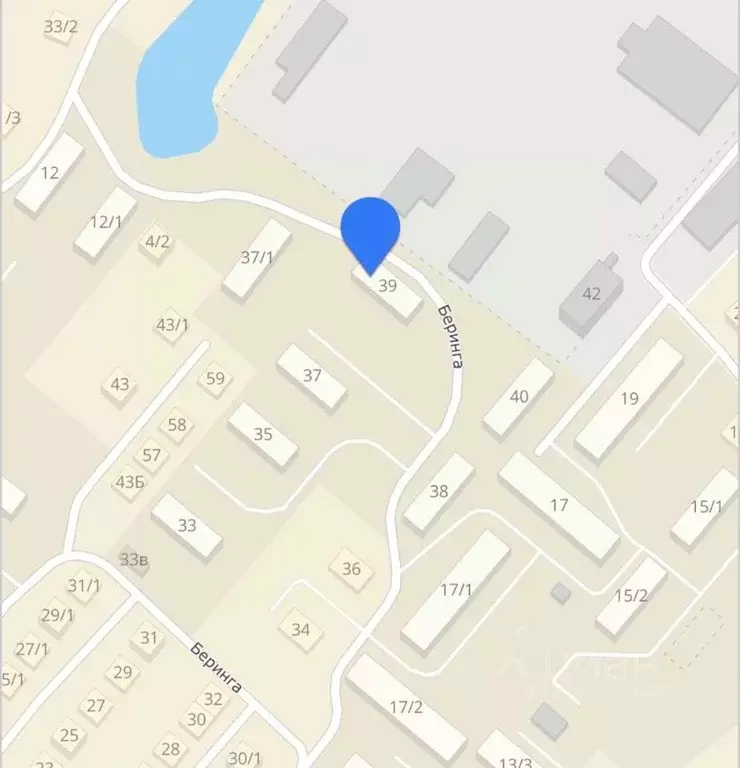 2-к кв. Саха (Якутия), Якутск Загородный кв-л, ул. Беринга, 39 (42.2 ... - Фото 1