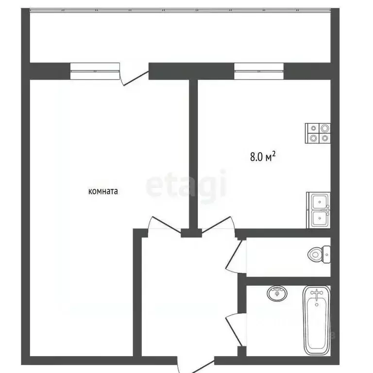 1-к кв. Владимирская область, Муром ул. Щербакова, 10 (34.6 м) - Фото 1