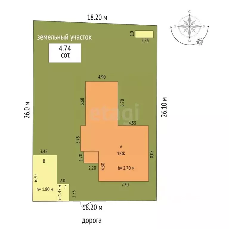 Дом в Ростовская область, Гуково Дорожная ул. (78 м) - Фото 2