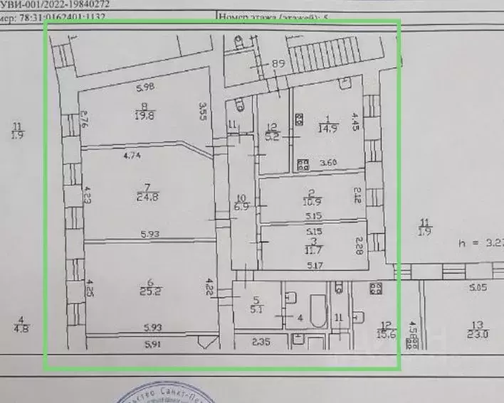 5-к кв. Санкт-Петербург Загородный просп., 21-23 (131.0 м) - Фото 2