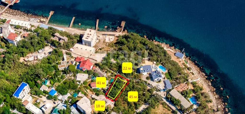 Участок в Крым, Алупка пер. Приморский (9.0 сот.) - Фото 1