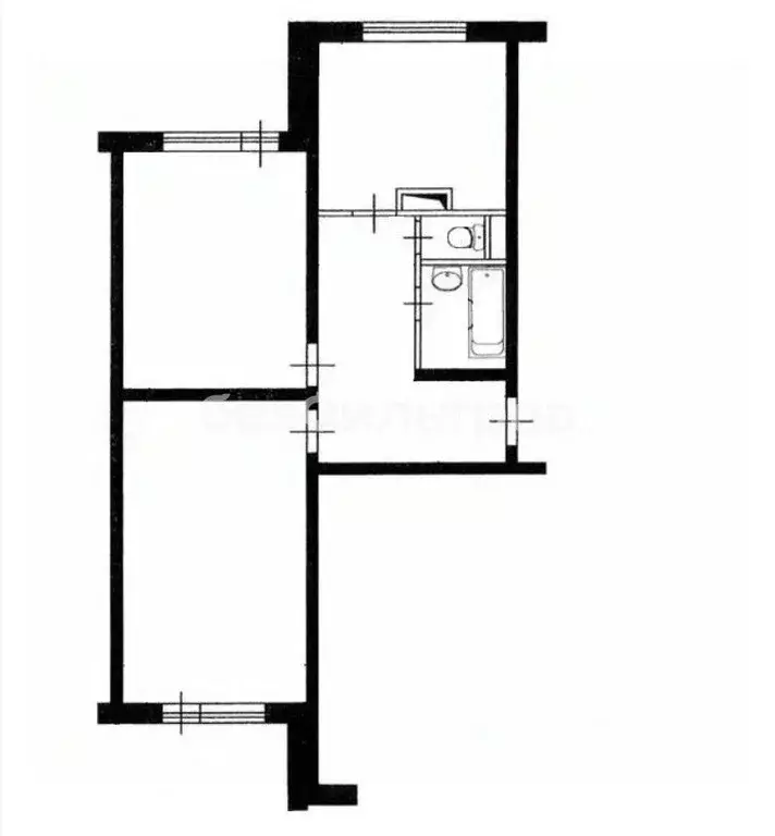 2-к кв. Москва ул. Обручева, 35К3 (56.8 м) - Фото 2